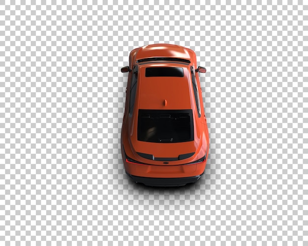 Mobil realistis yang diisolasi pada latar belakang ilustrasi render 3D