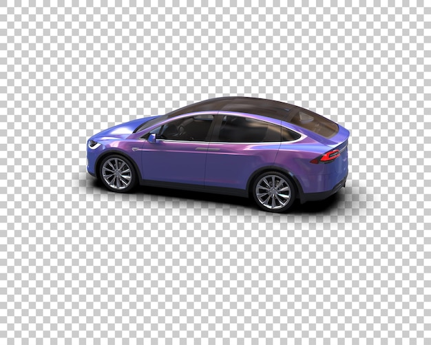 Mobil realistis yang diisolasi pada latar belakang ilustrasi render 3D