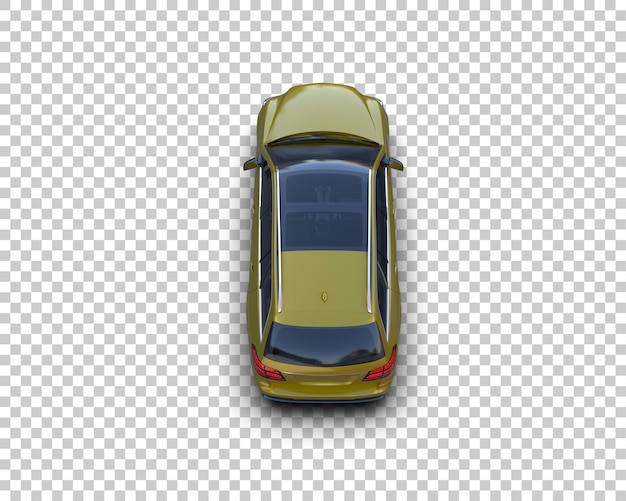 Mobil realistis yang diisolasi pada latar belakang ilustrasi render 3D