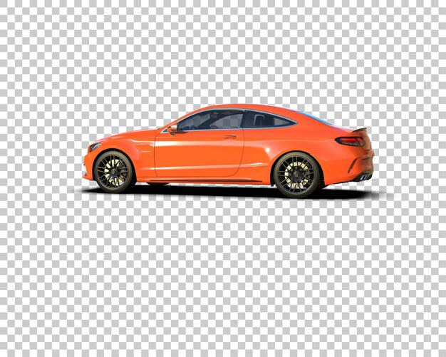 Mobil realistis yang diisolasi pada latar belakang ilustrasi render 3D