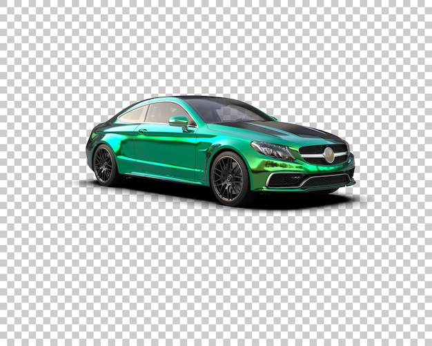 Mobil realistis yang diisolasi pada latar belakang ilustrasi render 3D