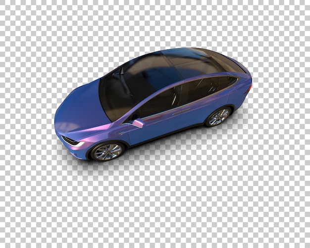 Mobil realistis yang diisolasi pada latar belakang ilustrasi render 3D