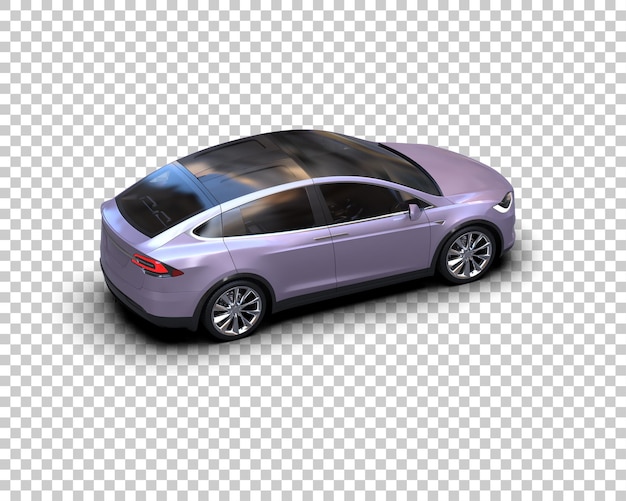 Mobil realistis yang diisolasi pada latar belakang ilustrasi render 3D