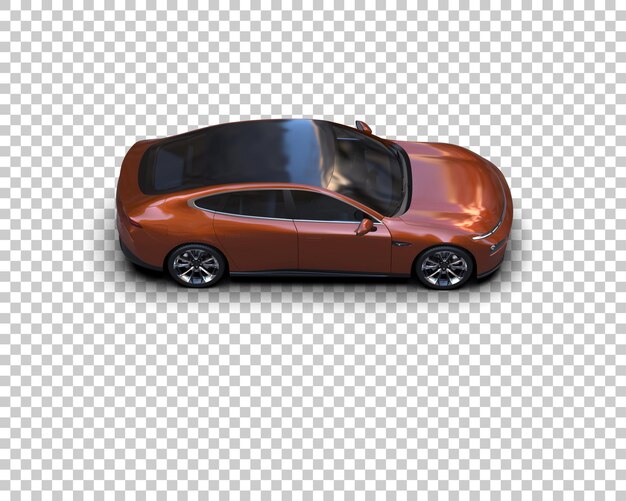 Mobil realistis yang diisolasi pada latar belakang ilustrasi render 3D