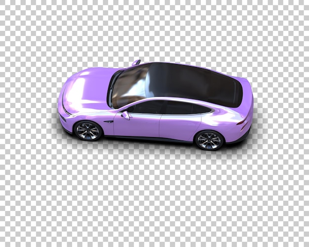 Mobil realistis yang diisolasi pada latar belakang ilustrasi render 3D