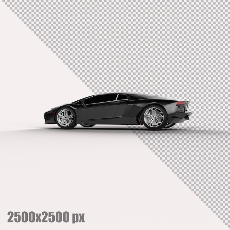 PSD mobil sport abu-abu realistis dalam rendering 3d