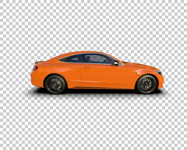Mobil sport realistis yang diisolasi pada ilustrasi rendering 3D latar belakang