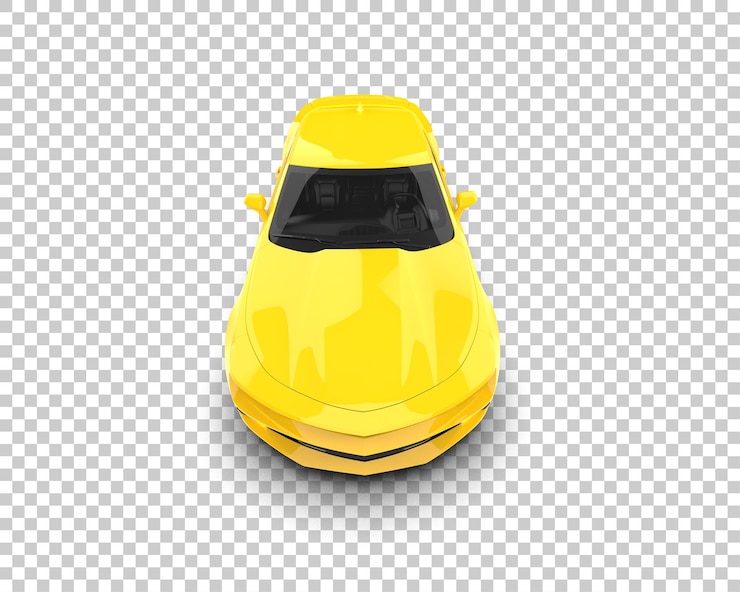 PSD mobil sport realistis yang diisolasi pada ilustrasi rendering 3d latar belakang