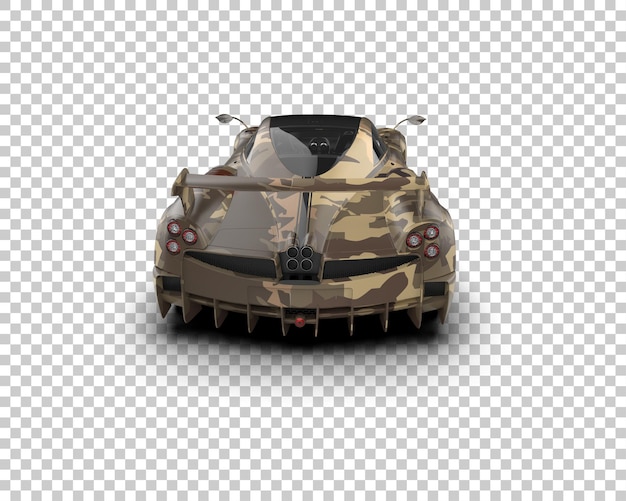 Mobil sport realistis yang diisolasi pada ilustrasi rendering 3D latar belakang