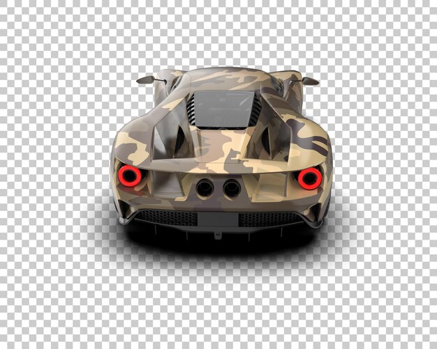 Mobil sport realistis yang diisolasi pada ilustrasi rendering 3D latar belakang