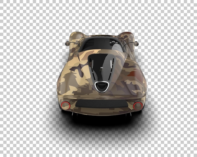 Mobil sport realistis yang diisolasi pada ilustrasi rendering 3D latar belakang