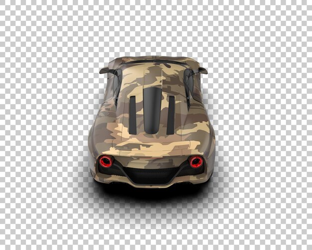 Mobil sport realistis yang diisolasi pada ilustrasi rendering 3D latar belakang