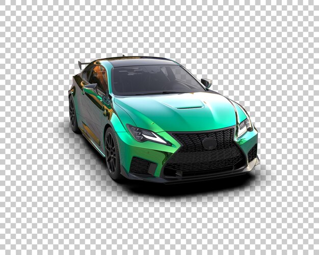 Mobil sport realistis yang diisolasi pada ilustrasi rendering 3D latar belakang