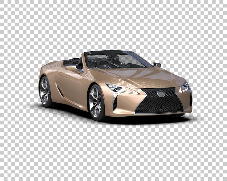 PSD mobil sport realistis yang diisolasi pada ilustrasi rendering 3d latar belakang