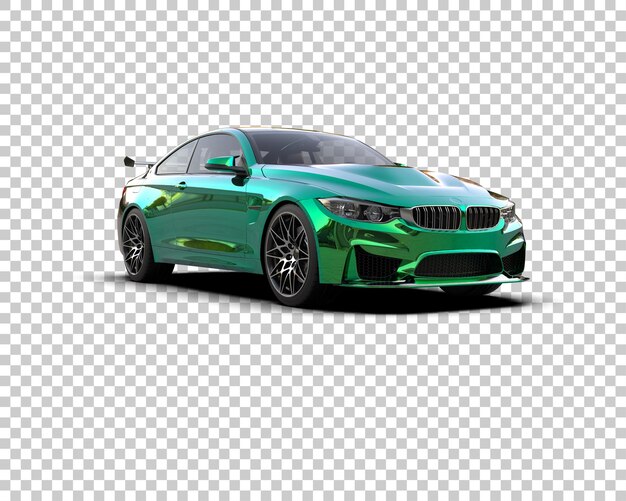 Mobil Sport terisolasi pada latar belakang render 3D ilustrasi