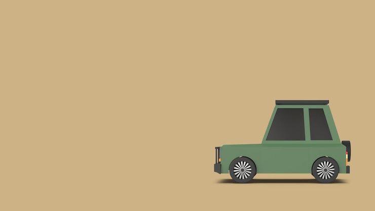 PSD mobil suv khaki dengan latar belakang cokelat