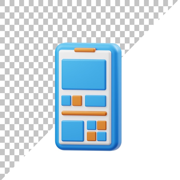 Mobile 3D-Rendering-Illustration
