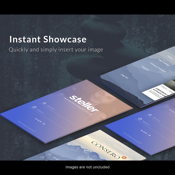 PSD mobile phone screen mock up
