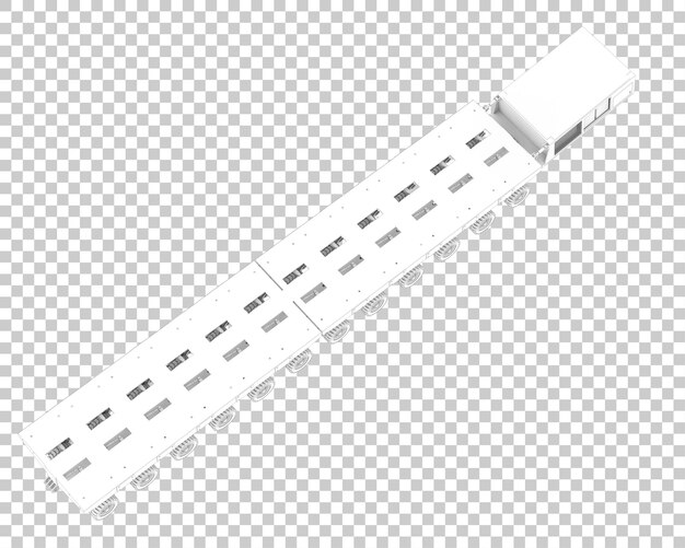 Mobile Plattform isoliert auf transparentem Hintergrund 3D-Rendering-Illustration