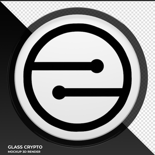 Mobilecoin mob glass crypto coin ilustración 3d