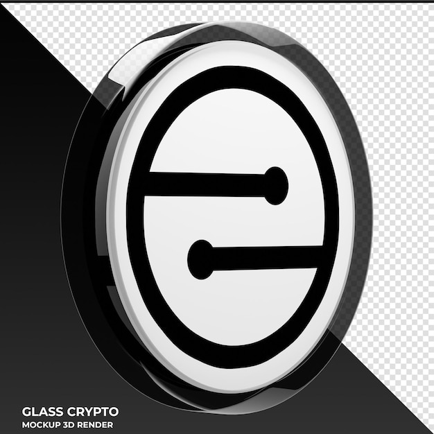 Mobilecoin mob glass crypto coin ilustración 3d