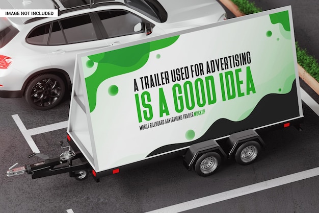 Mobiler Werbetrailer-Mockup