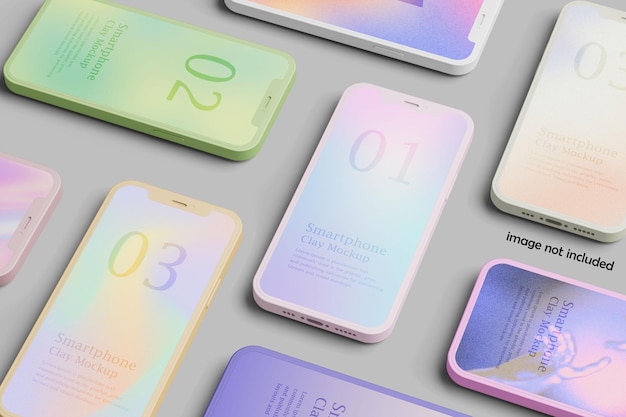 Mobiles Mockup aus Ton