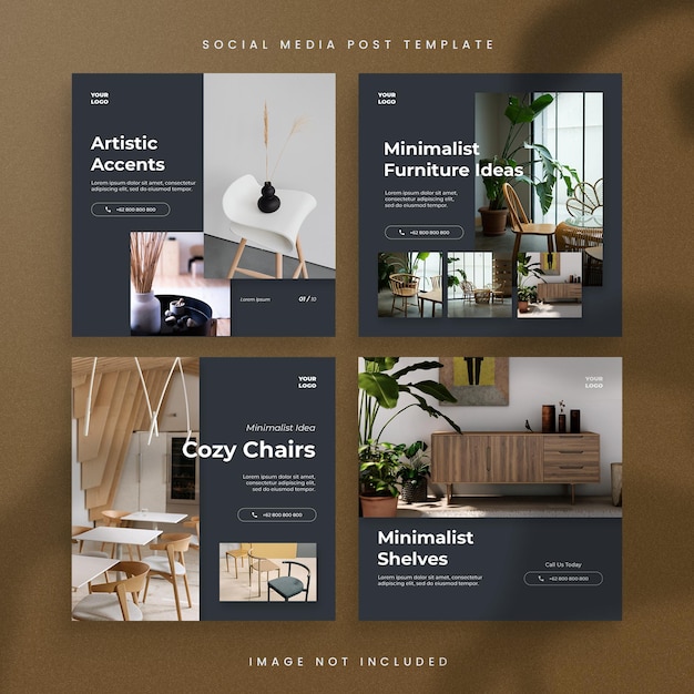PSD mobiliário moderno elegante modelo premium de postagem do instagram