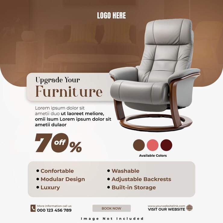 Mobiliario Post de Instagram y diseño de banners de redes sociales Post premium