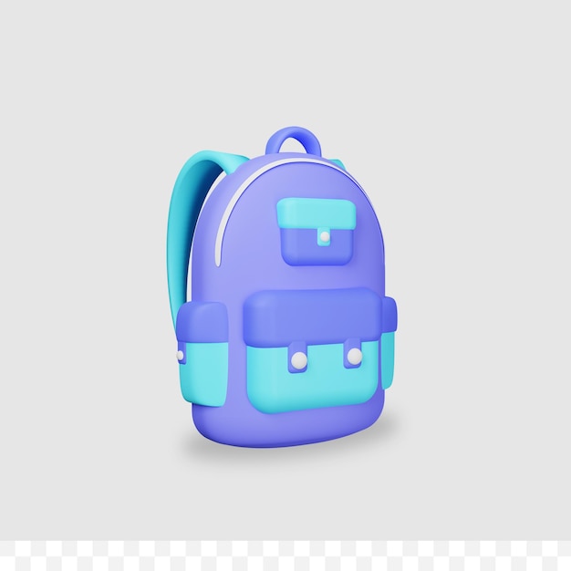 Mochila 3d aislado