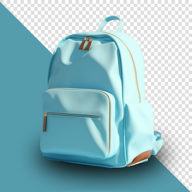 PSD mochila escolar 3d isolada em fundo transparente