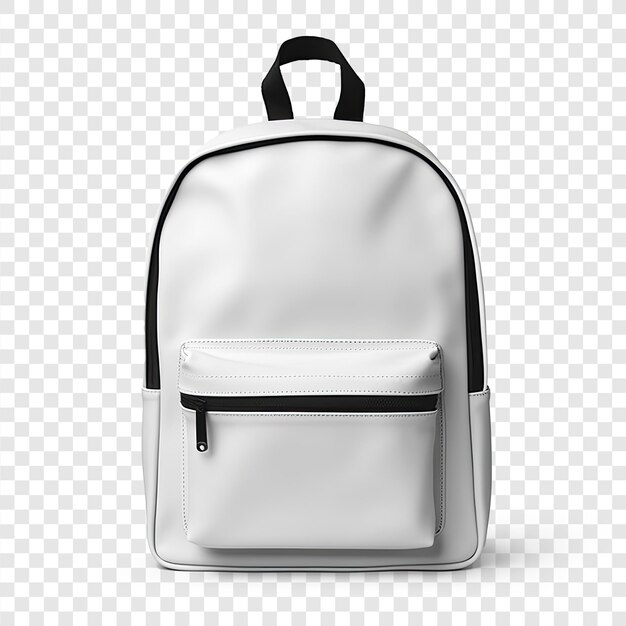 PSD mochila escolar com fundo branco minimalista sem detalhes realistas