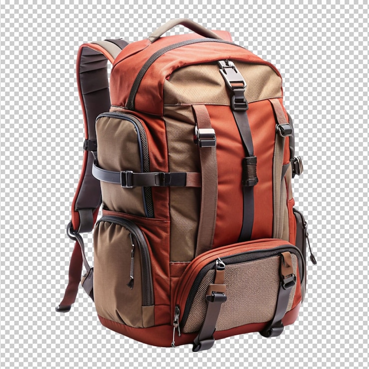 PSD mochila k en fondo blanco