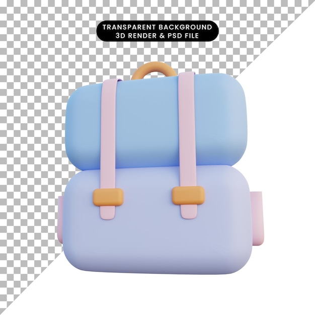 Mochila de renderizado 3d