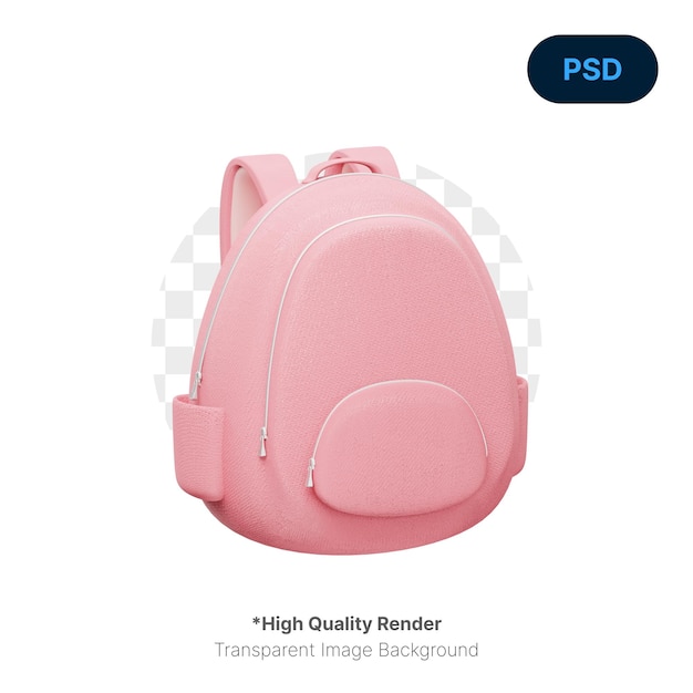 PSD la mochila rosa es un icono 3d premium para psd.