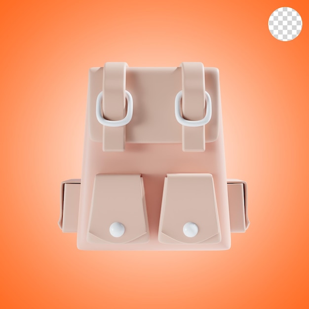 mochila para viajes ilustración 3d