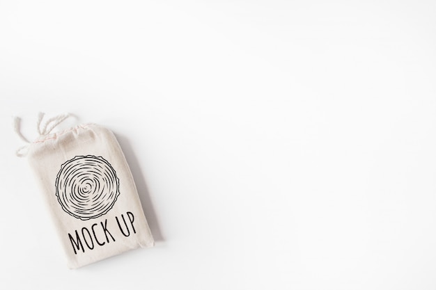 Mock-se do saco de algodão do baralho de tarô. Projeto Boho da bolsa de cartas de tarô
