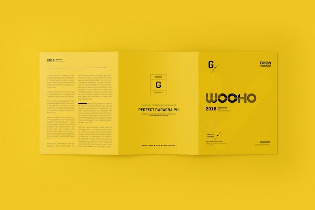 Mock-Up 3xA4 Trifold Folheto