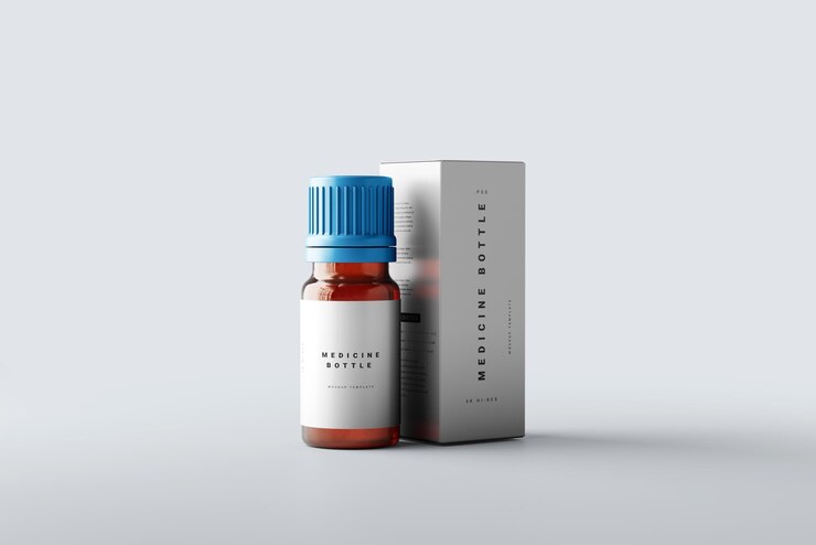 PSD mock up de bote de medicinas