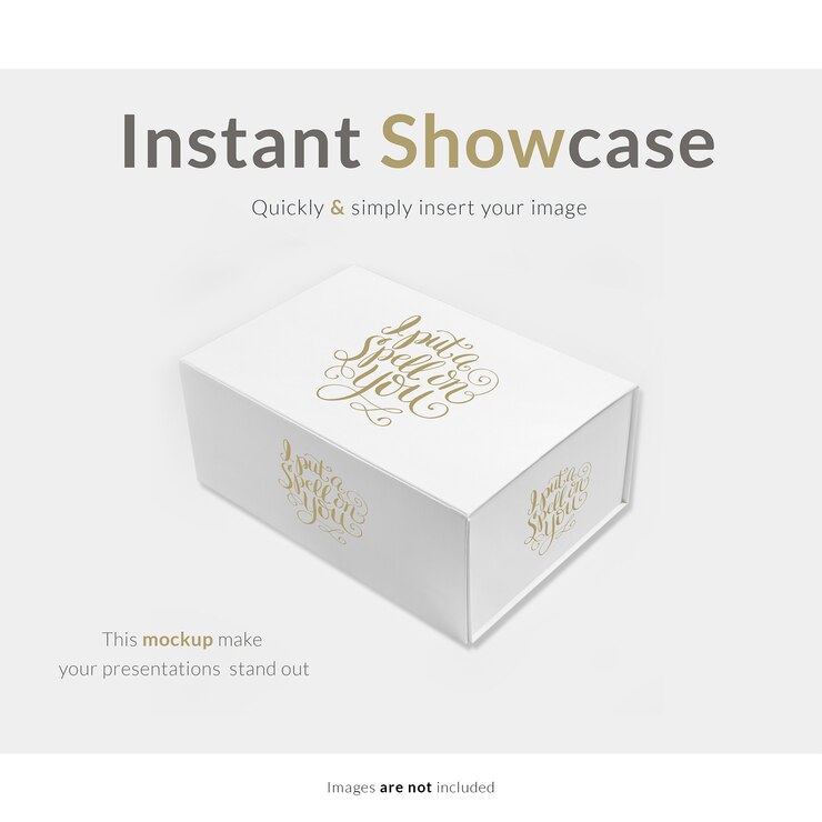 Mock up de caja de regalo blanca