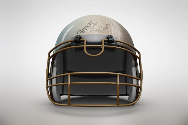 Mock up de casco dorado