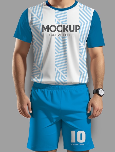 Mock-up de chemise et de shorts