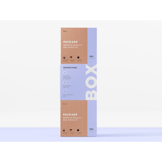 PSD mock up de columna de cajas