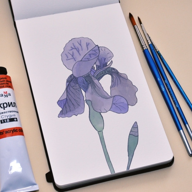 PSD mock up de cuaderno de pintura