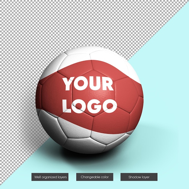 Mock-up de bola de futebol