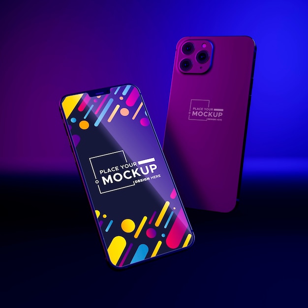 PSD mock-up de novos telefones embalam montra