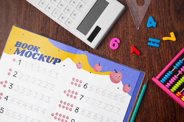 Mock-up degli elementi essenziali della materia scolastica di matematica