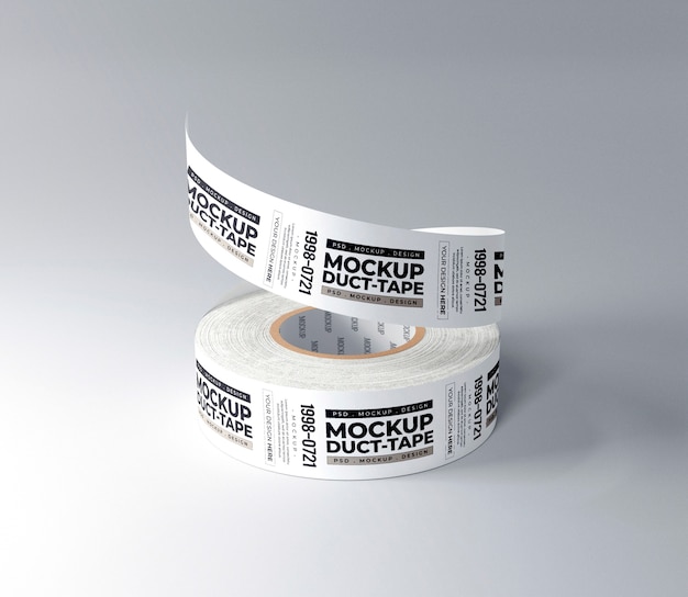 Mock-up del rotolo di nastro adesivo adesivo