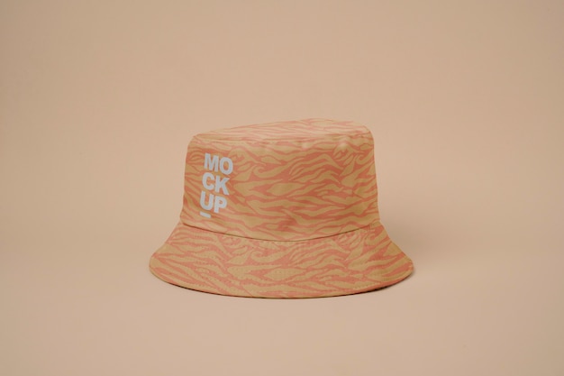 PSD mock-up-design für bucket-hat-kopfbedeckungen