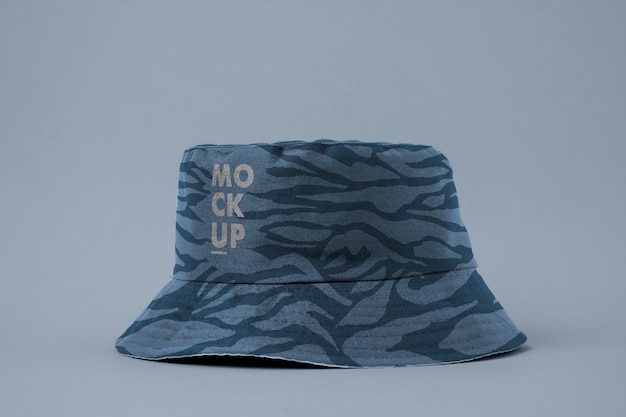 PSD mock-up-design für bucket-hat-kopfbedeckungen